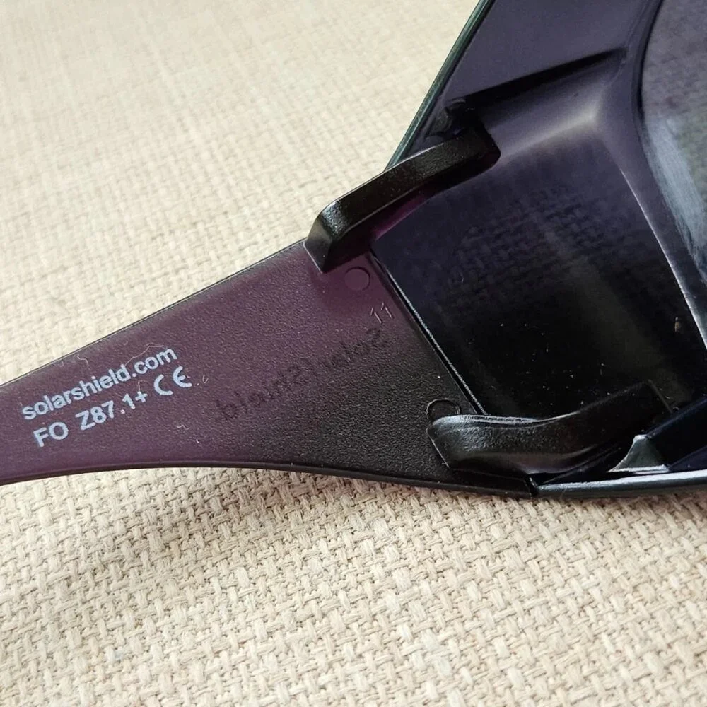 Solar Shield Sunglasses Safety Glasses Z87.1 + Black Frame Eye Wear